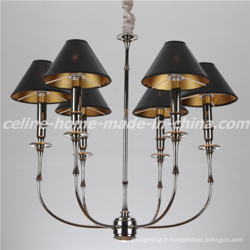 Lustre en fer simple avec nuance en cuir (SL2096-6)